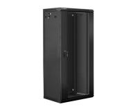 LANBERG Szafa instalacyjna wisząca 19'' 27U 600X450mm czarna (drzwi szklane) WF01-6427-10B - 455317 - zdjęcie 3